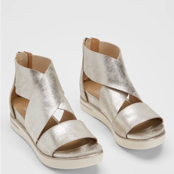 Eileen Fisher Sport Metallic Suede Sneaker Sandal, size 9 - Picture 2 of 14